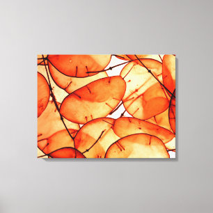 Beautiful Orange Leaf Wrapped Canvas Leinwanddruck