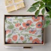 Beautiful Orange Poppies Floral Seidenpapier (Geschenk)