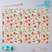 Beautiful Orange Poppies Floral Seidenpapier (Basteln)