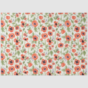 Beautiful Orange Poppies Floral Seidenpapier