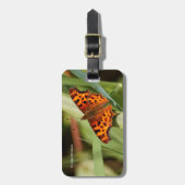 Beautiful Orange Satyr Comma Butterfly Gepäckanhänger (Vorderseite vertikal)