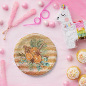 Beautiful Orange Slice Pine Bouquet Weihnachten Pappteller (Party)