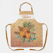 Beautiful Orange Slice Pine Bouquet Weihnachten Schürze (Vorderseite)