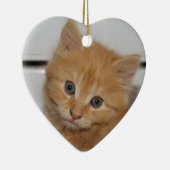 Beautiful Orange Tabby Kitten Keramik Ornament (Rechts)