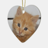 Beautiful Orange Tabby Kitten Keramik Ornament (Links)