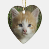 Beautiful Orange Tabby Kitten Keramik Ornament (Links)