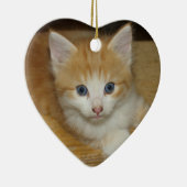 Beautiful Orange Tabby Kitten Keramikornament (Rechts)
