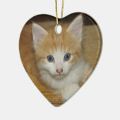Beautiful Orange Tabby Kitten Keramikornament (Links)