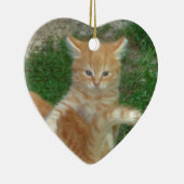 Beautiful Orange Tabby Kitten Keramikornament (Rechts)