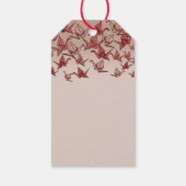 Beautiful Origami Paper Crane Red Vielen Dank Geschenkanhänger (Rückseite)