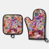 beautiful oven mitt and holder ofenhandschuh & Topflappen-Set (Vorderseite)