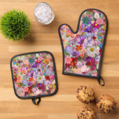 beautiful oven mitt and holder ofenhandschuh & Topflappen-Set (Oben Unten)