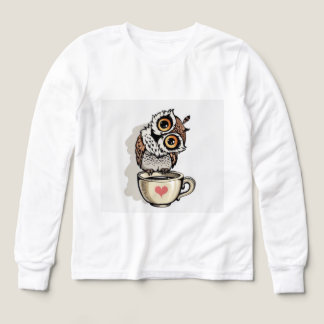 Beautiful owl in T shirt