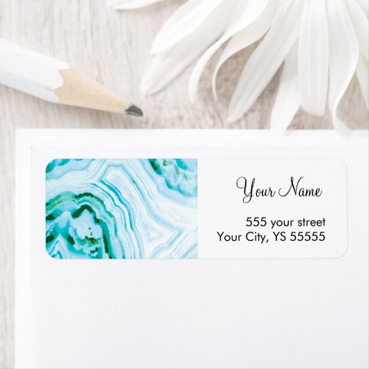 Beautiful Painted Blue Agate Geode Muster (Insitu)