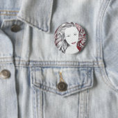 Beautiful Paisley Female Elf Button (Beispiel)