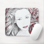 Beautiful Paisley Female Elf Mousepad (Mit Mouse)