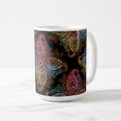 BEAUTIFUL PAISLEY on Black Kaffeetasse (VorderseiteRechts)
