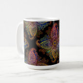 BEAUTIFUL PAISLEY on Black Kaffeetasse (Vorderseite Links)