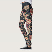 Beautiful Paisley Pattern Dark N Red Mix Leggings (Links)