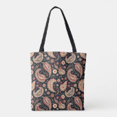 Beautiful Paisley Pattern Dark N Red Mix Tasche (Rückseite)