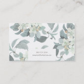 Beautiful Pale Blue Blumen Business Card Visitenkarte (Rückseite)