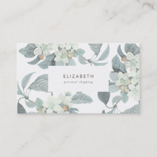 Beautiful Pale Blue Blumen Business Card Visitenkarte