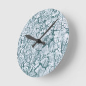 Beautiful Pale Blue Nature Abstract Runde Wanduhr (Winkel)