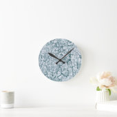 Beautiful Pale Blue Nature Abstract Runde Wanduhr (Zuhause)