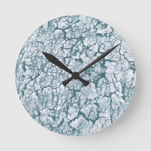 Beautiful Pale Blue Nature Abstract Runde Wanduhr (Vorderseite)