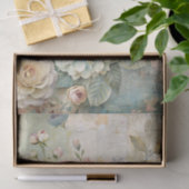 Beautiful Pale Peonies on Distressed Background Seidenpapier (Geschenk)