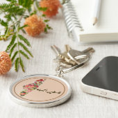 Beautiful Palestine Floral Palestine Map Arabisch Schlüsselanhänger (Seite)