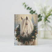 Beautiful Palomino Horse Christmas Postkarte (Stehend Vorderseite)