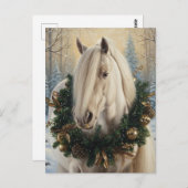 Beautiful Palomino Horse Christmas Postkarte (Vorne/Hinten)