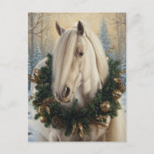 Beautiful Palomino Horse Christmas Postkarte (Vorderseite)