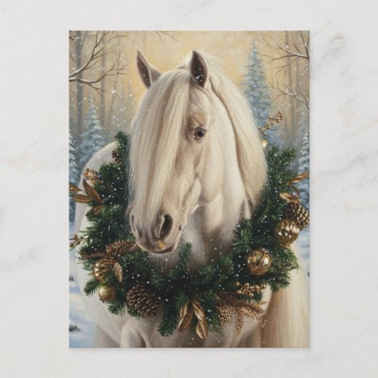 Beautiful Palomino Horse Christmas Postkarte (Vorderseite)
