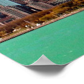 Beautiful Panoramic Chicago Skyline River Sunny Poster (Ecke)