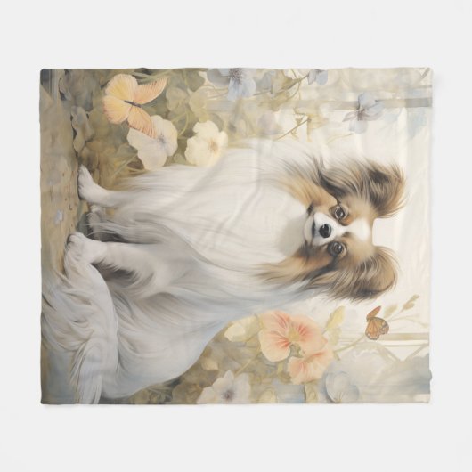 Beautiful Papillon Fleecedecke (Vorderseite (Horizontal))