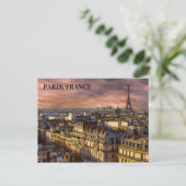 Beautiful Paris France Skyline Eiffel Tower Foto Postkarte (Stehend Vorderseite)