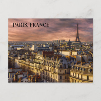 Beautiful Paris France Skyline Eiffel Tower Foto Postkarte