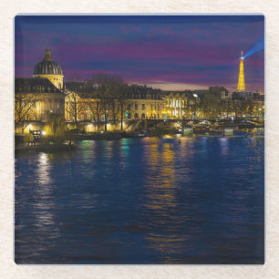 Beautiful Paris Frankreich Abend Skyline Glasuntersetzer