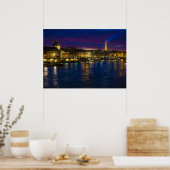 Beautiful Paris Frankreich Abend Skyline Poster (Küche)
