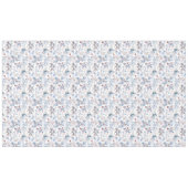 Beautiful Pastel Blue Wnter Floral Tischdecke (Vorderseite (Horizontal))