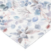 Beautiful Pastel Blue Wnter Floral Tischdecke (Schrägansicht)