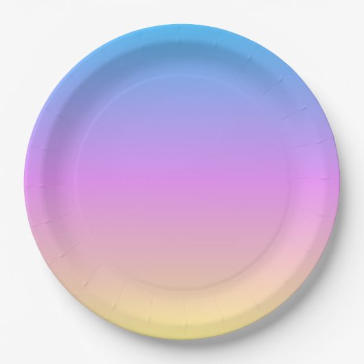 beautiful pastel dream colors gradient blur pappteller (Vorderseite)