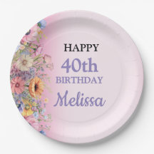 Beautiful Pastel Flowers Birthday Party