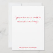 Beautiful Pastel Watercolor Blume Vielen Dank Karte (Rückseite)