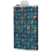 Beautiful Patchwork "Look" in Dark Teal Flachmann (Links)