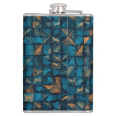 Beautiful Patchwork "Look" in Dark Teal Flachmann (Rückseite)