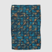 Beautiful Patchwork "Look" in Dark Teal Golfhandtuch (Vorderseite)
