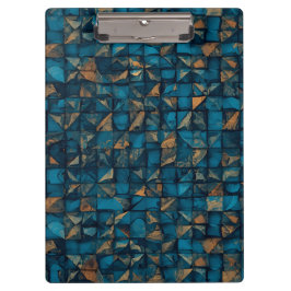 Beautiful Patchwork "Look" in Dark Teal Klemmbrett